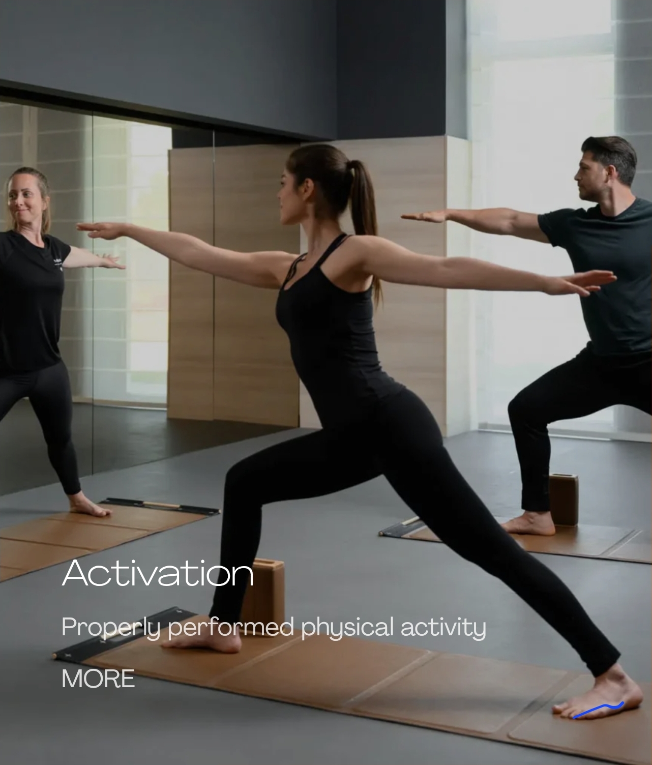 Group yoga movement at Melea